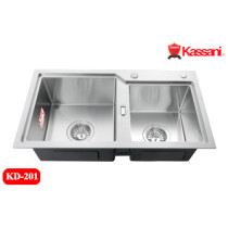 CHẬU RỬA INOX 2 HỘC KASSANI KD-201